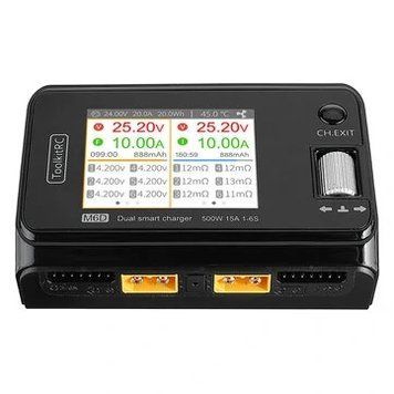 ToolkitRC M6D 500W 15A высокоэффективное двухканальное зарядное устройство-разрядное устройство постоянного тока для аккумуляторов 1-6S Lipo LiHV Lion NiMh Pb мощностью 500 Вт и током 15 А 5541d39c41 фото