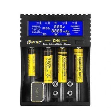 Батарейное зарядное устройство HTRC CH4 Li-ion Li-fe Ni-MH Ni-CD Smart Fast Charger для аккумулятора 18650 26650 6F22 9V AA AAA 16340 14500 1e996dfb31 фото