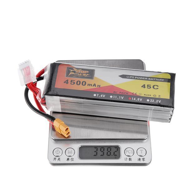 ZOP Power 14.8V 4500mAh 4S 45C Ліпо-акумулятор з роз'ємом XT60 GD-10444 фото