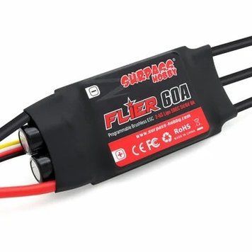 Серія SURPASS-HOBBY FLIER Новий 32-бітний 60A безщітковий регулятор швидкості з 5V/6V 8A SBEC 2-6S Підтримка програмування для RC Літак 7033a4e16c фото