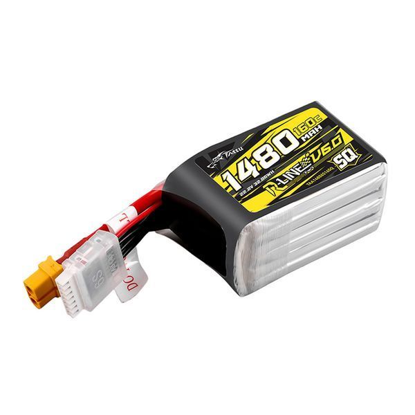 Tattu R-Line Версия 6.0 22.2V 1480mAh 160C 6S SQ ЛиPo Батарея XT60 Разъем для SpeedyBee Master 5 V2 DarwinFPV CineApe35 6S iFlight Nazgul XL5 ECO 6S Nazgul DC5 ECO DJI O3 HD 6S RC Дрон FPV Racing GD-15191-1 фото