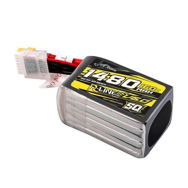 Tattu R-Line Версия 6.0 22.2V 1480mAh 160C 6S SQ ЛиPo Батарея XT60 Разъем для SpeedyBee Master 5 V2 DarwinFPV CineApe35 6S iFlight Nazgul XL5 ECO 6S Nazgul DC5 ECO DJI O3 HD 6S RC Дрон FPV Racing GD-15191-1 фото