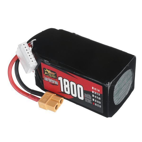 ZOP Питание 22.2В 1800мАч 120C 6S LiPo Батарея XT60 Разъем для РС Дрон GD-15255-1 фото