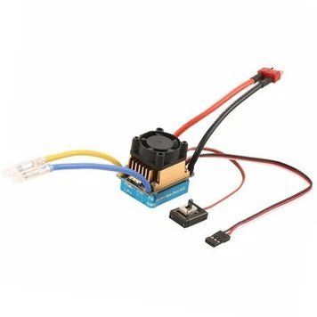 Водонепроникний щітковий регулятор швидкості 60А 3S з вентилятором 5V 3A BEC T-Plug для автомоделей масштабу 1/10 59a26f508d фото