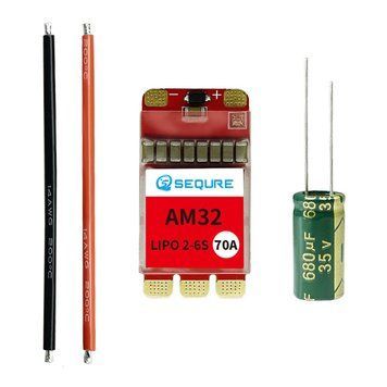 SEQURE 2670 безколекторний ESC 2-6S Lipo Живлення 70A Прошивка AM32 Підтримує частоту ШІМ 128 кГц Підходить для гоночних FPV дронів, багатокорпусних дронів і модельних човнів Climbing Vehicles деталі автомоделей RC 93b3ff6109 фото