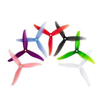 2 пары RUIYI R5129 5129 5 дюймов 3-лезвий ПК пропеллер 5 мм вал для RC-дрона FPV гоночного GD-15440-4 фото