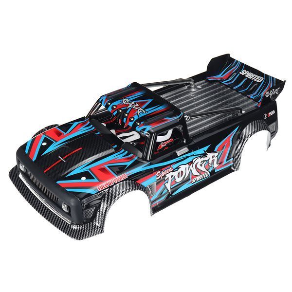 Запасна кузовна оболонка із заднім антикрилом Wltoys 104072 1/10 RC Car з LED-підсвічуванням, фарбована, для моделей автомобілів 2103/2106, запчастини та аксесуари GD-11725-1 фото