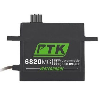 PTK 6820 MG 20кг Высокий крутящий момент 180&deg; Нержавеющая сталь Шестеренчатый металлический цифровой водонепроницаемый RC сервопривод для робота, фиксированного крыла, автомобиля и модели самолета 3951c68b01 фото