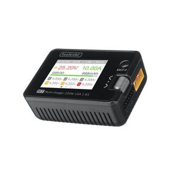 ToolkitRC M7 200W 10A DC Балансир-розрядник для Lipo-акумуляторів 1-6S з функцією перевірки напруги серво, тестера ESC, тестера сигналу приймача та швидкого заряджання 1adb30b37a фото