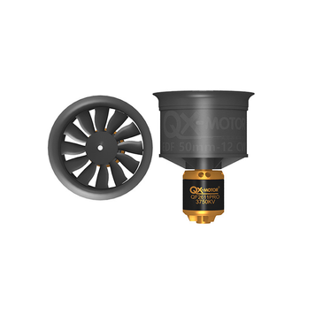 QX-MOTOR 50 мм 12-лопастной ЭДС-камерный вентилятор с QF2611Pro 3100KV / 3750KV CW / CCW Brushless Motor для RC самолета с фиксированным крылом GD-13942-2 фото
