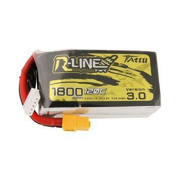 TATTU R-LINE V3.0 14.8В 1800mAh 120C 4S LiPo аккумулятор с разъемом XT60 для вертолета, самолета, RC-дров FPV гонок GD-12934 фото