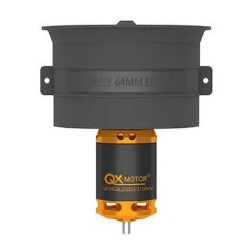 QX-Motor 64мм 12-лопатевий вентилятор EDF CW/CCW з безколекторним двигуном QF2822 2100KV 2300KV 3300KV 4300KV для RC літака Jet f508201e88 фото