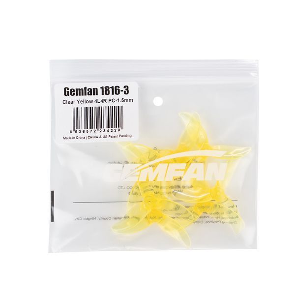 4 пары / 12 пар Gemfan 1816-3 1816 3-лепестковый пропеллер диаметром 1.8 дюйма, PC-Propeller, отверстие 1.0 мм / 1.5 мм для RC-дрона, FPV-рейсинг GD-11257-7 фото