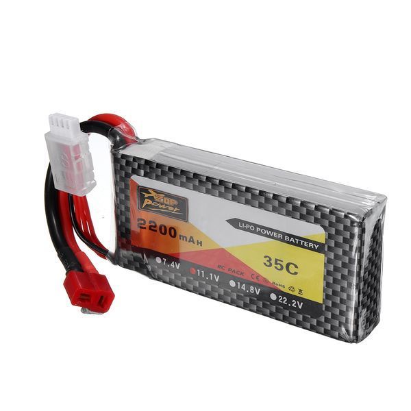 ZOP Power 11.1V 2200mAh 35C 3S Lipo акумулятор T Plug для RC моделей GD-14958 фото