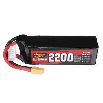 ZOP Живлення 14.8В 2200мА&middot;год 120C 4S LiPo Акумулятор XT60 Роз'єм з адаптером для RC Дрона GD-15259-2 фото