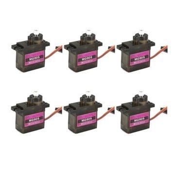 6PCS MG90S RC микро пластиковый сервопривод 13.4g для ZOHD Volantex модель самолета, вертолета, автомобиля, лодки 86256a331d фото