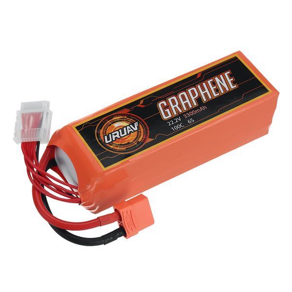 URUAV ГРАФЕН Мощь 22.2V 3300mAh 100C 6S LiPo Аккумулятор XT90 Плагин для RC Дрона GD-13195 фото