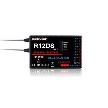 Радіолінк R12DS V2.0 2.4GHz 12CH DSSS FHSS приймач для радіопередавачів AT9/AT9S/AT9S PRO/AT10/AT10II 7016f5a3bd фото