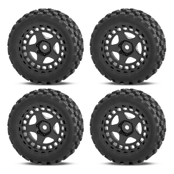 4PCS Усовершенствованные шины и диски для Arrma 1/18 2S Typhon Grom RC автомобилей и моделей запасные части аксессуары GD-12374-3 фото