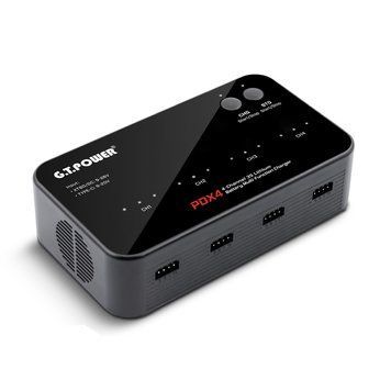GT POWER PDX4 AC 80W DC 64W 4-канальный многофункциональный зарядное устройство для литий-ионных аккумуляторов 1S 2S 3S LiPo GD-10323-1 фото