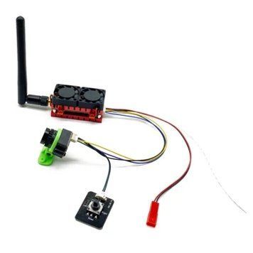 SLONWAKE 5.8G 48CH 5W FPV передавач комплекти 200mW 500mW 1200mW 5000mW регульований VTX з 1200TVL 2.5mm камерою, подвійним вентилятором, вбудованим мікрофоном для безпілотного літального апарату 3e1820db49 фото