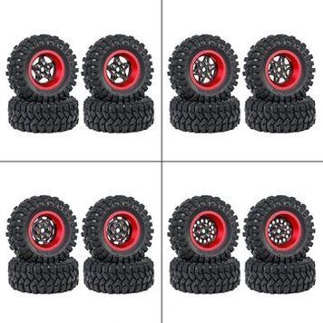 4PCS Удосконалені шини вуглецевого волокна колеса для FMS SCX24 TRX4M 1/18 RC автомобілів моделей запасні частини аксесуари 5b25c6b8c8 фото