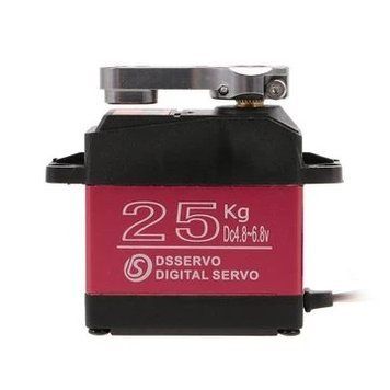 6pcs DSSERVO DS3225 25KG 180 градусов металлическая коробка высокого крутящего момента c защитой от воды цифровая рулевая управляющая машинкой серво для RC самолета робота автомобиля e6de7eb5ab фото