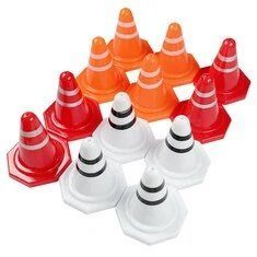12PCS RBR / C Дорожный конус Индикатор дорожных знаков Части для дрифта SG 1603 1604 1605 EACHINE EAT15 EC35 1/14 1/16 RC автомобиля Модели аксессуары R931 92c23209d8 фото
