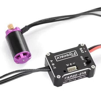 FLYUEACE 1224 4500KV Безщітковий мотор 25A ESC Комбо для Land Rover FMS FCX24M SCX24 1/24 Рок-краулер RC машин та моделей Оновлені деталі 52576eac65 фото