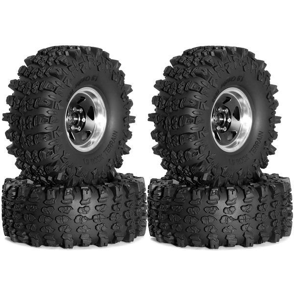 4PCS обновленные 1,9 дюйма шины алюминиевые обода для 1/10 Axial SCX10 III Yikong YK4107 RGT рок-краулер подъемный грузовик RC автомобиль модели запасные части R226 GD-12024-1 фото
