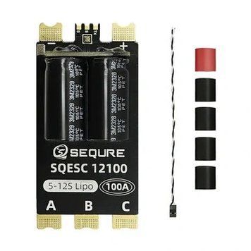 SEQURE 12100 Бесщеточный регулятор скорости ESC Электрический источник питания 5-12S 100A BLHeli_32 / AM32 ПО Поддержка частоты ШИМ 128 кГц Подходит для мультироторных самолетов, растениеводческих машин, лодок, моделей автомобилей RC f4bb6d0592 фото