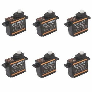 6PCS Emax ES9051 4.3г Цифровий міні-сервопривід для RC-моделі 9a9caba0e4 фото