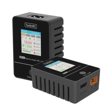 Toolkitrc M4AC 30w 2.5A с цветным ЖК-дисплеем балансирующее зарядное устройство для 1-4S LiPo LiHv LiFe LipoStorage батарей 10c33cdb0a фото