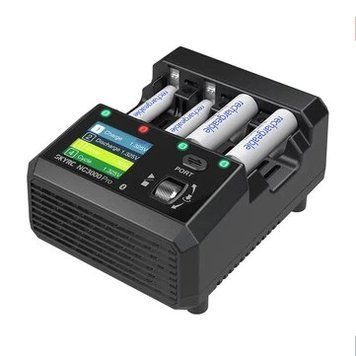 SKYRC NC3000 Pro NiMH NiCd PD/QC AA/AAA Умное зарядное устройство для батарей с 4 слотами,1,77 дюйма,экран LED,управление приложением,разрядка 7d6a805dd5 фото