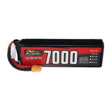 ZOP Power 11.1V 7000mAh 100C 3S 77.7Wh LiPo акумулятор XT60 роз'єм для RC Drone GD-12719 фото