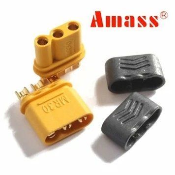 Разъем Amass MR30 с оболочкой женский и мужской 1 пара для аккумулятора RC 29ba71d630 фото