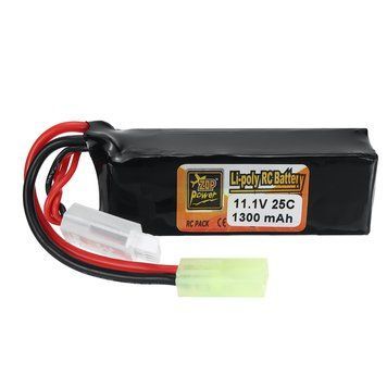 ZOP Power 3S 11.1V 1300mAh 25C LiPo Батарея с разъемом T для RC автомобиля FPV гонки дрона самолета вертолета GD-12919 фото