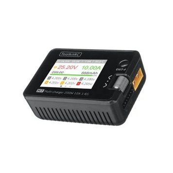 ToolkitRC M7 200W 10A DC Балансувальник-розрядник для Lipo-акумуляторів 1-6S з функцією перевірки напруги серво, тестера ЕСК, тестера сигналу приймача та швидкої зарядки 1adb30b37a фото