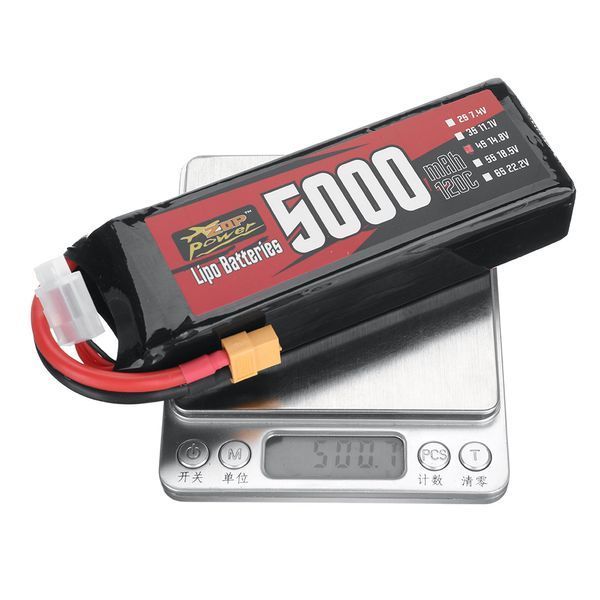 Аккумулятор ZOP Power 14.8V 5000mAh 120C 4S LiPo с разъемом XT60 для RC дрона GD-15236-1 фото