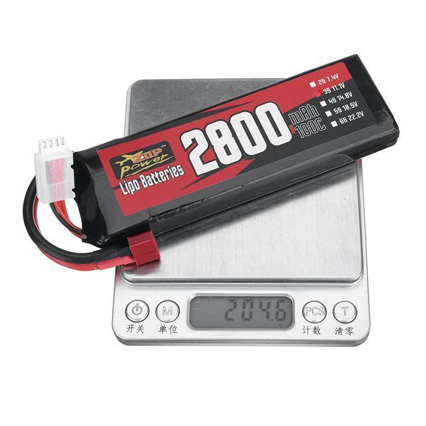 LiPo акумулятор ZOP 11.1В 2800мАг 100C 3S з T-роз'ємом для радіокерованого автомобіля GD-15229 фото