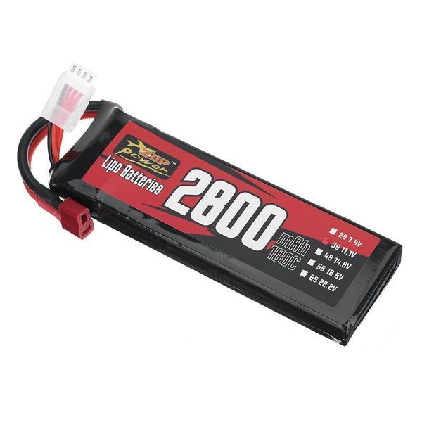 LiPo акумулятор ZOP 11.1В 2800мАг 100C 3S з T-роз'ємом для радіокерованого автомобіля GD-15229 фото